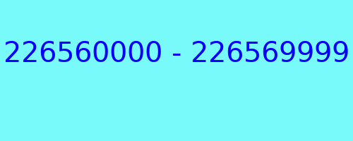 226560000 - 226569999 who called