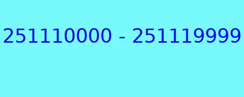 251110000 - 251119999 who called