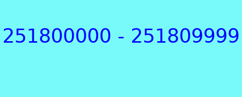 251800000 - 251809999 who called