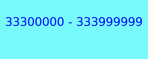 33300000 - 333999999 who called