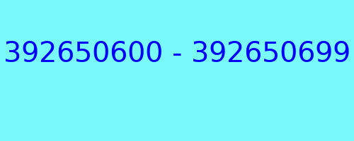 392650600 - 392650699 who called