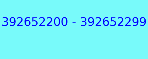 392652200 - 392652299 who called