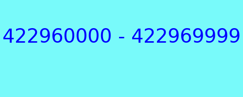 422960000 - 422969999 who called