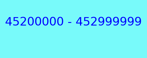 45200000 - 452999999 who called