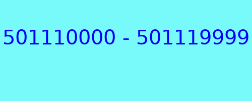 501110000 - 501119999 who called