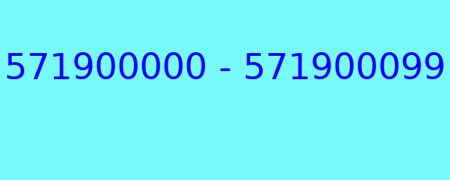 571900000 - 571900099 who called