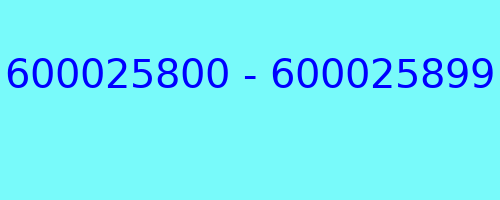 600025800 - 600025899 who called