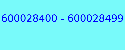 600028400 - 600028499 who called