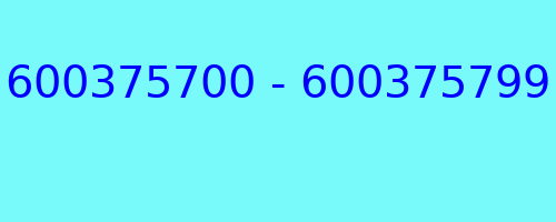 600375700 - 600375799 who called