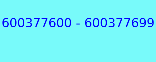 600377600 - 600377699 who called