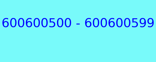 600600500 - 600600599 who called