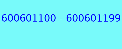 600601100 - 600601199 who called