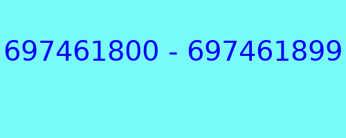 697461800 - 697461899 who called