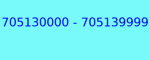 705130000 - 705139999 who called