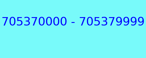 705370000 - 705379999 who called