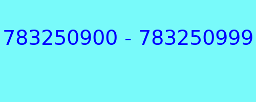 783250900 - 783250999 who called