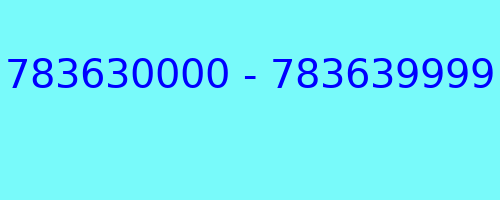 783630000 - 783639999 who called