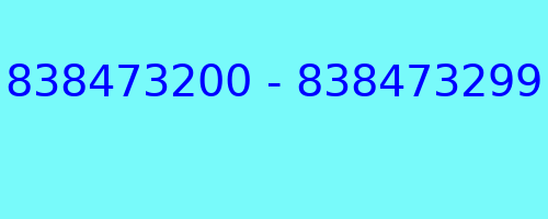 838473200 - 838473299 who called