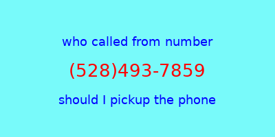 who called me (528)493-7859  should I answer the phone?