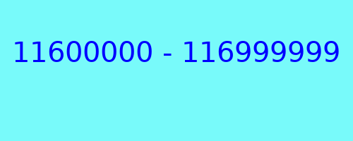 11600000 - 116999999 qui a appelé