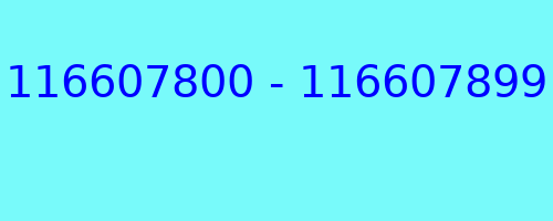 116607800 - 116607899 qui a appelé