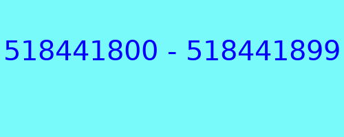 518441800 - 518441899 qui a appelé