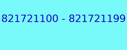 821721100 - 821721199 qui a appelé