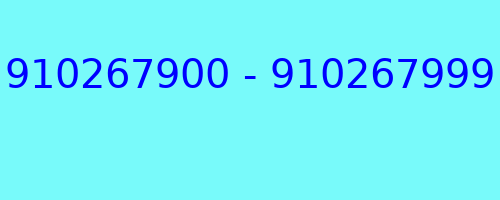 910267900 - 910267999 qui a appelé