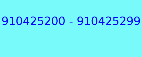 910425200 - 910425299 qui a appelé