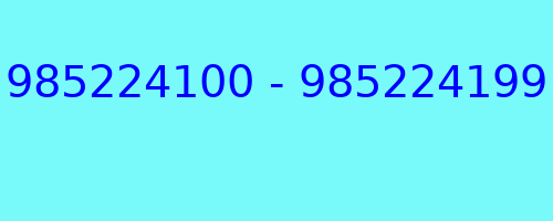 985224100 - 985224199 qui a appelé