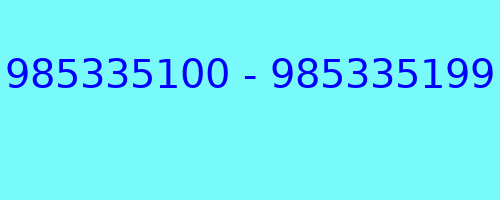 985335100 - 985335199 qui a appelé