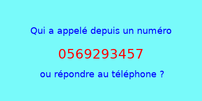 qui a appelé 0569293457  ou répondre au téléphone ?