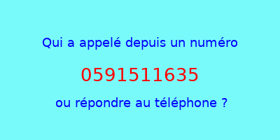 qui a appelé 0591511635  ou répondre au téléphone ?