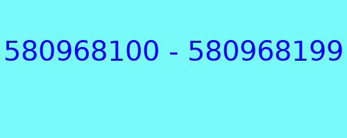 580968100 - 580968199 kto dzwonił