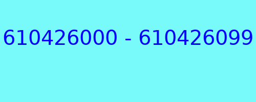 610426000 - 610426099 kto dzwonił