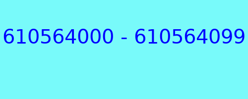 610564000 - 610564099 kto dzwonił