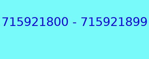 715921800 - 715921899 kto dzwonił