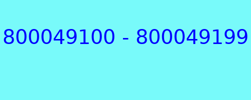 800049100 - 800049199 kto dzwonił