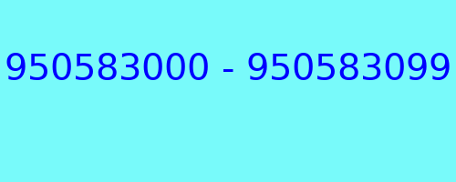 950583000 - 950583099 kto dzwonił