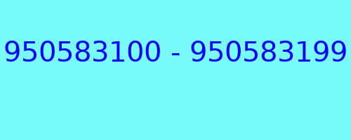 950583100 - 950583199 kto dzwonił