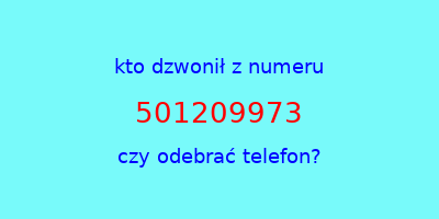 kto dzwonił 501209973  czy odebrać telefon?