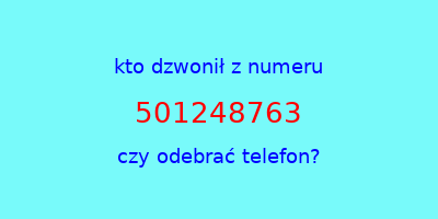 kto dzwonił 501248763  czy odebrać telefon?