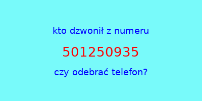 kto dzwonił 501250935  czy odebrać telefon?