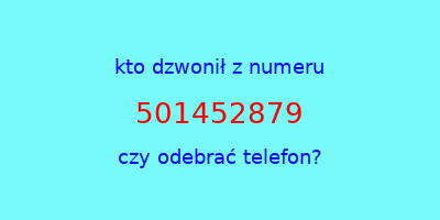 kto dzwonił 501452879  czy odebrać telefon?