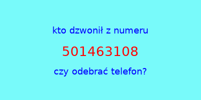 kto dzwonił 501463108  czy odebrać telefon?