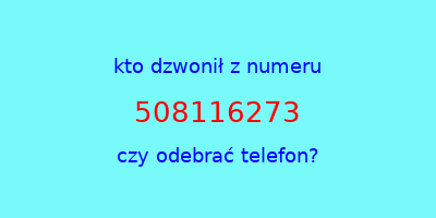 kto dzwonił 508116273  czy odebrać telefon?