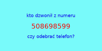 kto dzwonił 508698599  czy odebrać telefon?