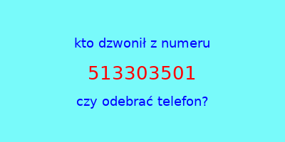 kto dzwonił 513303501  czy odebrać telefon?