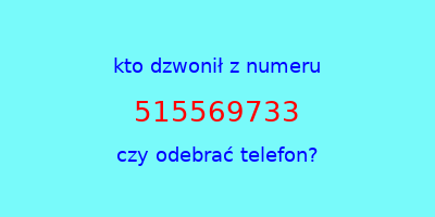 kto dzwonił 515569733  czy odebrać telefon?