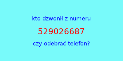 kto dzwonił 529026687  czy odebrać telefon?